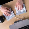 R-Go Tools ergonomisch toetsenbord R-Go Split Break met pauzesoftware, ergonomisch gesplitst toetsenbord, AZERTY (FR), Bluetooth, wit