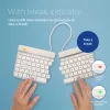 R-Go Tools ergonomisch toetsenbord R-Go Split Break met pauzesoftware, ergonomisch gesplitst toetsenbord, AZERTY (FR), Bluetooth, wit