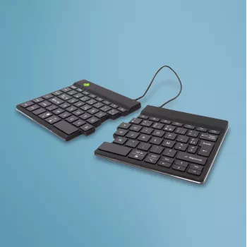 R-Go Tools ergonomisch toetsenbord R-Go Split Break met pauzesoftware, ergonomisch gesplitst toetsenbord, AZERTY (FR), Bluetooth, zwart