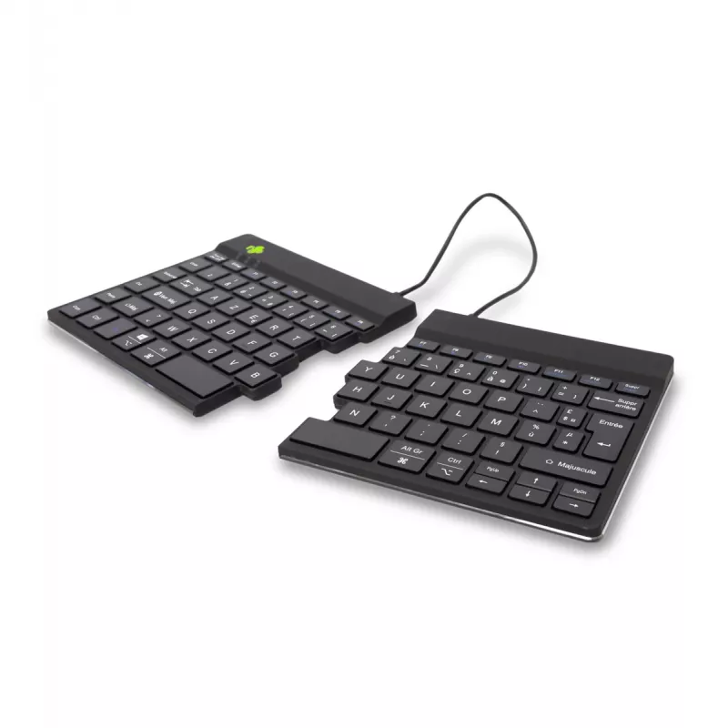 R-Go Tools ergonomisch toetsenbord R-Go Split Break met pauzesoftware, ergonomisch gesplitst toetsenbord, AZERTY (FR), Bluetooth, zwart