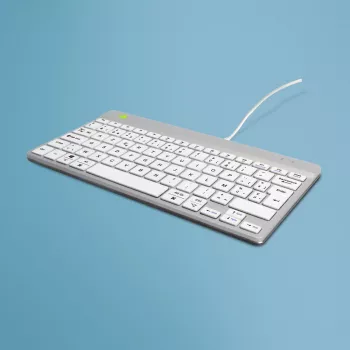 R-Go Tools ergonomisch toetsenbord R-Go Compact Break, compact toetsenbord met pauzesoftware, AZERTY (BE), bedraad, wit
