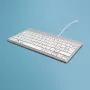 R-Go Tools ergonomisch toetsenbord R-Go Compact Break, compact toetsenbord met pauzesoftware, AZERTY (BE), bedraad, wit