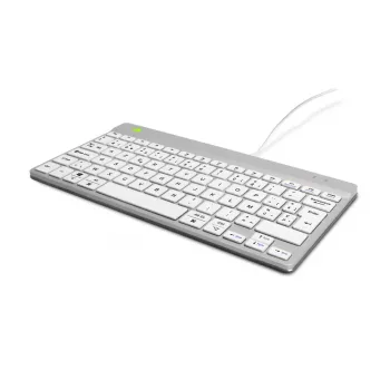 R-Go Tools ergonomisch toetsenbord R-Go Compact Break, compact toetsenbord met pauzesoftware, AZERTY (BE), bedraad, wit