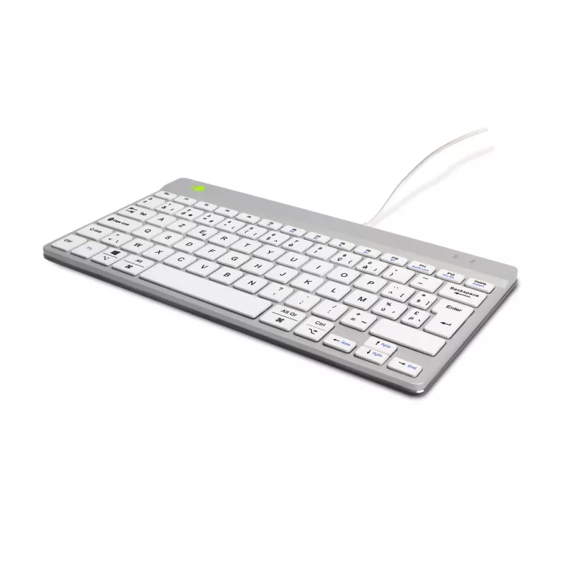 R-Go Tools ergonomisch toetsenbord R-Go Compact Break, compact toetsenbord met pauzesoftware, AZERTY (BE), bedraad, wit