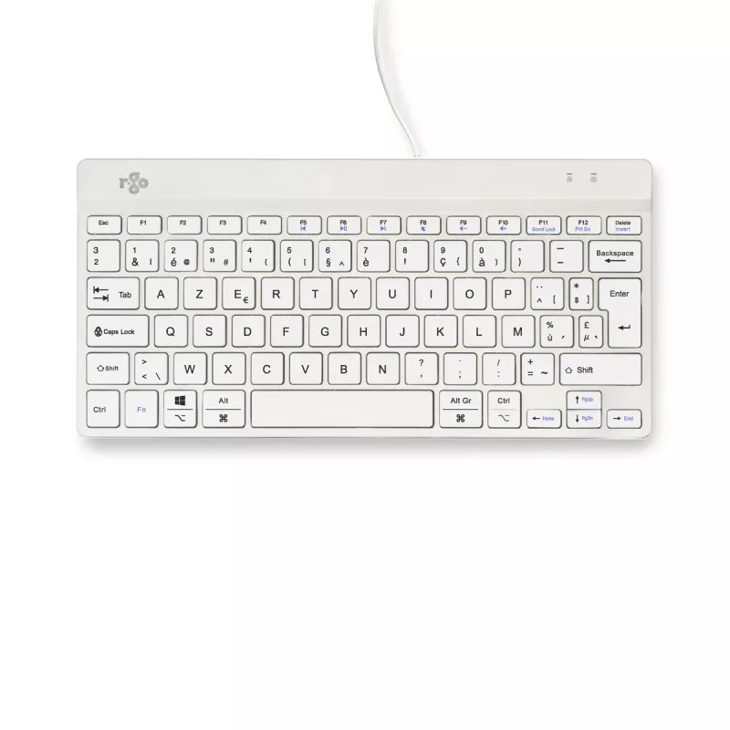 R-Go Tools ergonomisch toetsenbord R-Go Compact Break, compact toetsenbord met pauzesoftware, AZERTY (BE), bedraad, wit
