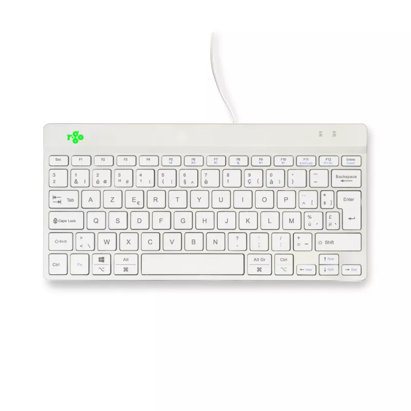 R-Go Tools ergonomisch toetsenbord R-Go Compact Break, compact toetsenbord met pauzesoftware, AZERTY (BE), bedraad, wit