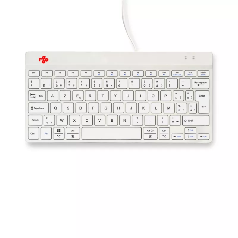 R-Go Tools ergonomisch toetsenbord R-Go Compact Break, compact toetsenbord met pauzesoftware, AZERTY (BE), bedraad, wit