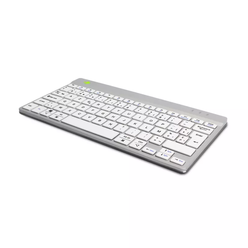 R-Go Tools ergonomisch toetsenbord R-Go Compact Break, compact toetsenbord met pauzesoftware, AZERTY (BE), Bluetooth, wit