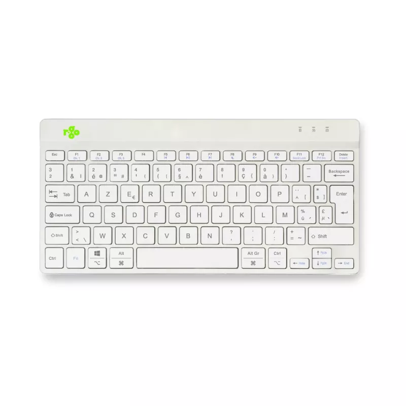 R-Go Tools ergonomisch toetsenbord R-Go Compact Break, compact toetsenbord met pauzesoftware, AZERTY (BE), Bluetooth, wit