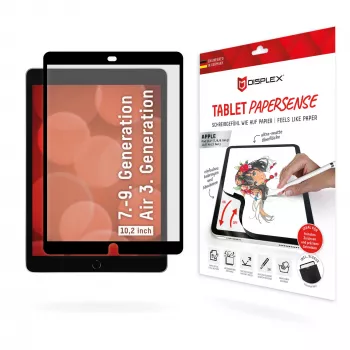 Papierachtige displayschermbescherming Displex TABLET PAPERSENSE voor iPad 7./8./9. gen. en iPad Air 3, mat 26,7 cm (10,5 inch), 3H, herbruikbaar