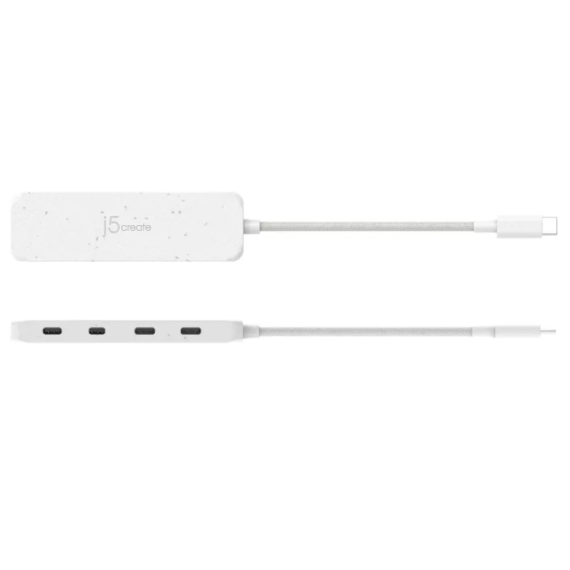 j5create milieuvriendelijke USB-C naar 4-poorts Type-C Gen 2 hub
