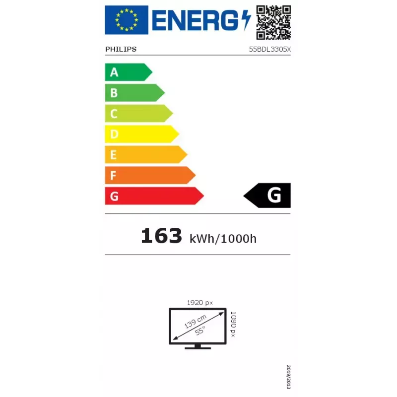 Monitor Philips 55BDL3305X 139,7 cm (55 inch) LCD Full HD 1920 x 1080