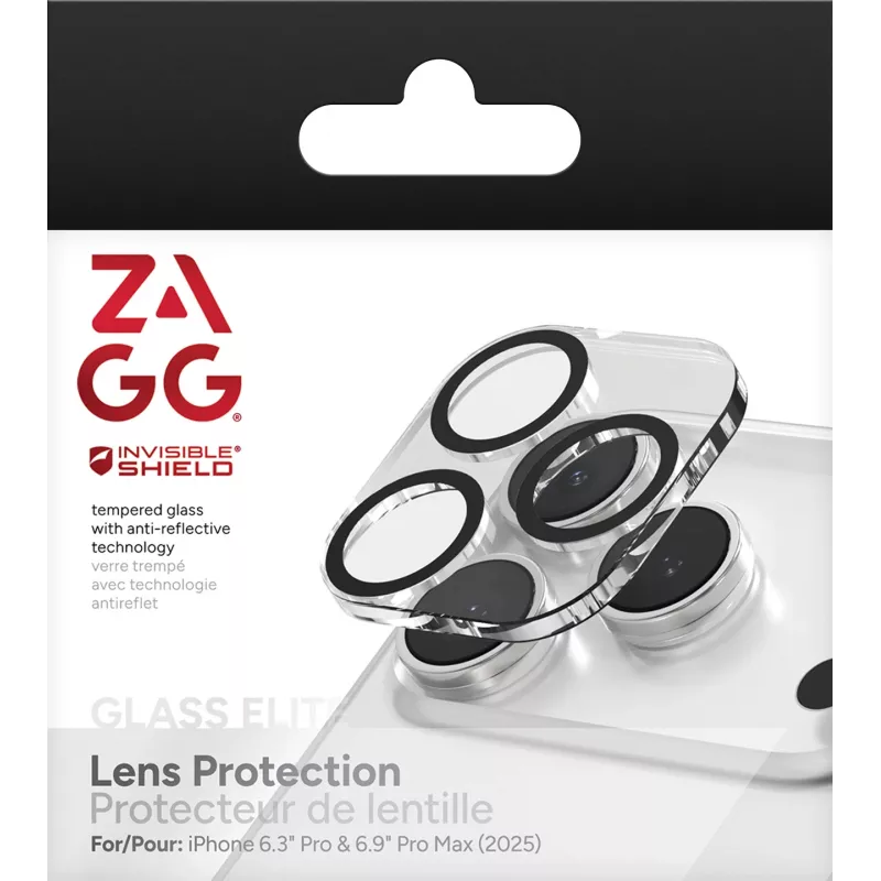 InvisibleShield Glass Elite cameralensbescherming voor Apple iPhone 17 Pro/Pro Max