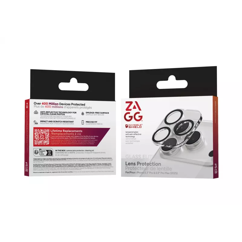 InvisibleShield Glass Elite cameralensbescherming voor Apple iPhone 17 Pro/Pro Max