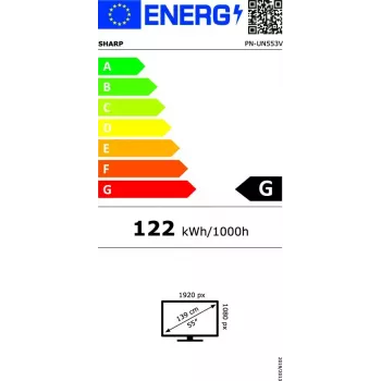LCD indoor display Sharp PN-UN553V 55 inch Full HD (1920×1080), IPS, 500 cd/m², 3500:1, VESA