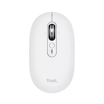 Draadloze officemuis TRUST Seron slank Multi – voor beide handen, RF + Bluetooth, optisch 3200 DPI, 7 toetsen, wit