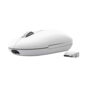 Draadloze officemuis TRUST Seron slank Multi – voor beide handen, RF + Bluetooth, optisch 3200 DPI, 7 toetsen, wit