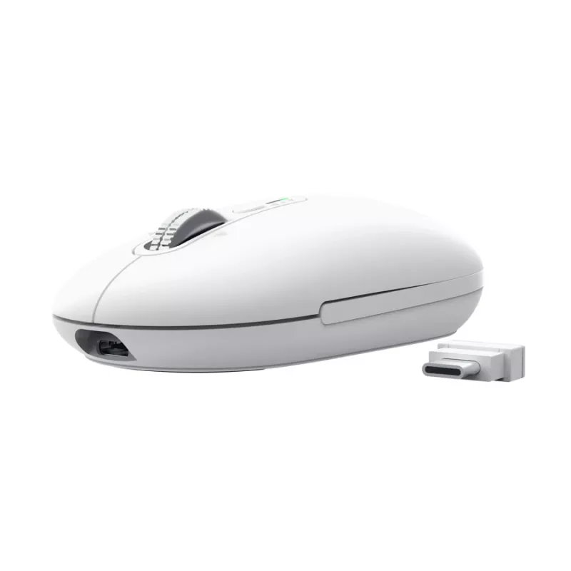 Draadloze officemuis TRUST Seron slank Multi – voor beide handen, RF + Bluetooth, optisch 3200 DPI, 7 toetsen, wit