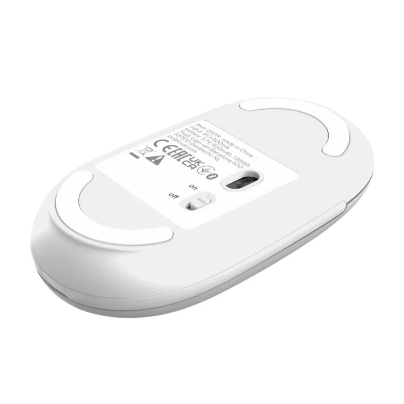 Draadloze officemuis TRUST Seron slank Multi – voor beide handen, RF + Bluetooth, optisch 3200 DPI, 7 toetsen, wit