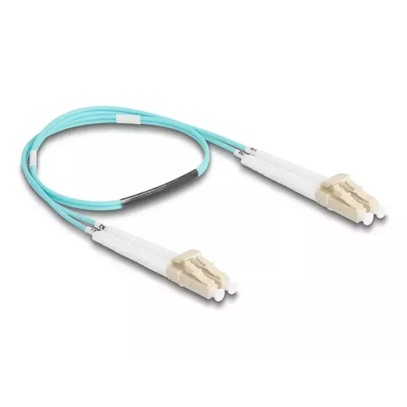 Glasvezelkabel DeLOCK 88078 LC Duplex naar LC Duplex OM3 0,5 m