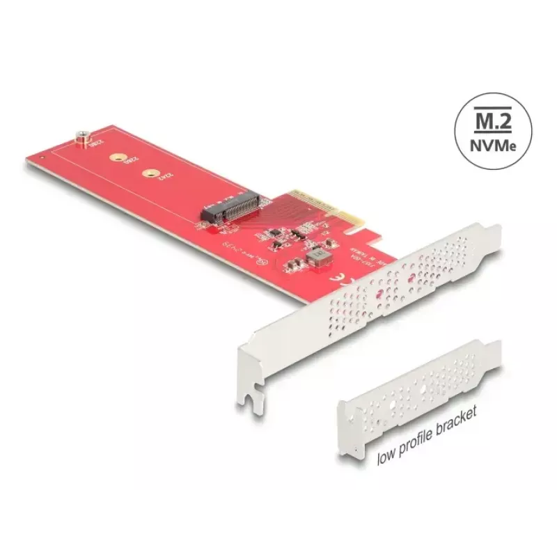 DeLOCK interne M.2-adapter 90889 PCIe 5.0 rood roestvrijstaal