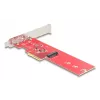 DeLOCK interne M.2-adapter 90889 PCIe 5.0 rood roestvrijstaal