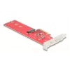 DeLOCK interne M.2-adapter 90889 PCIe 5.0 rood roestvrijstaal