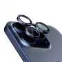 PanzerGlass Hoops camera-lensbescherming iPhone 15 Pro 15 Pro Max blauw titanium krasvast stootvast