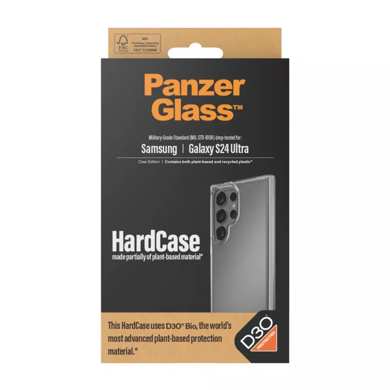 HardCase cover PanzerGlass Samsung Galaxy S24 Ultra transparant schokabsorptie