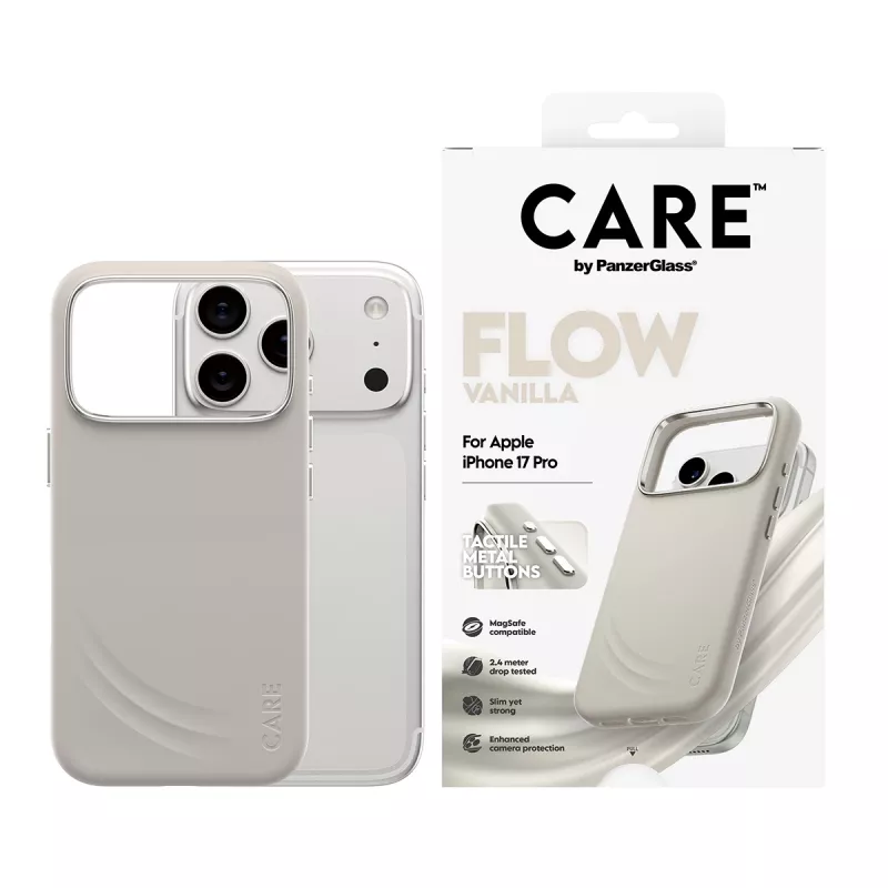 PanzerGlass CARE™ by ® Flow Case Vanilla met MagSafe iPhone 17 Pro