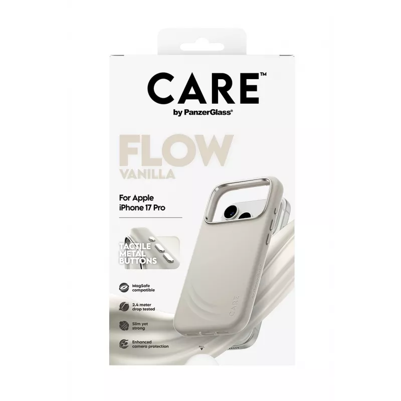 PanzerGlass CARE™ by ® Flow Case Vanilla met MagSafe iPhone 17 Pro
