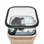 PanzerGlass displaybescherming met zwart metalen frame voor Apple Watch, model PG56329