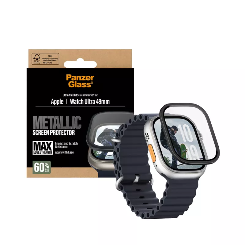 PanzerGlass® displaybeschermfolie metallic Apple Watch Ultra 3 | Ultra 2 | Ultra | 49mm