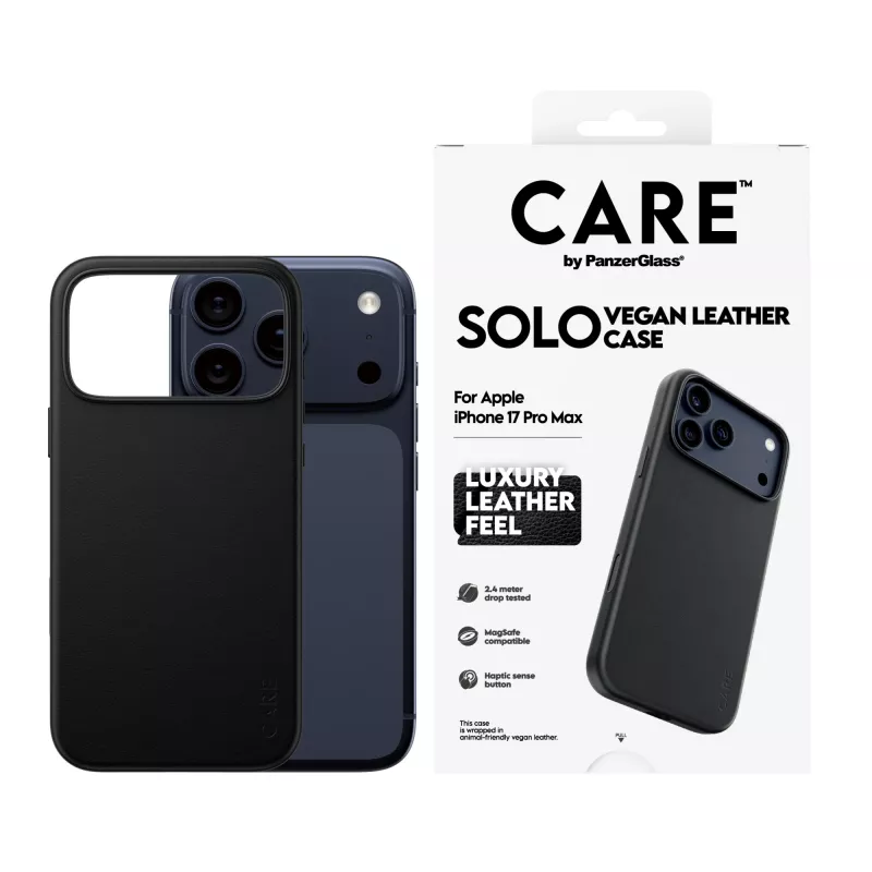 Beschermhoes Case PanzerGlass CARE Solo voor iPhone 17 Pro Max, zwart