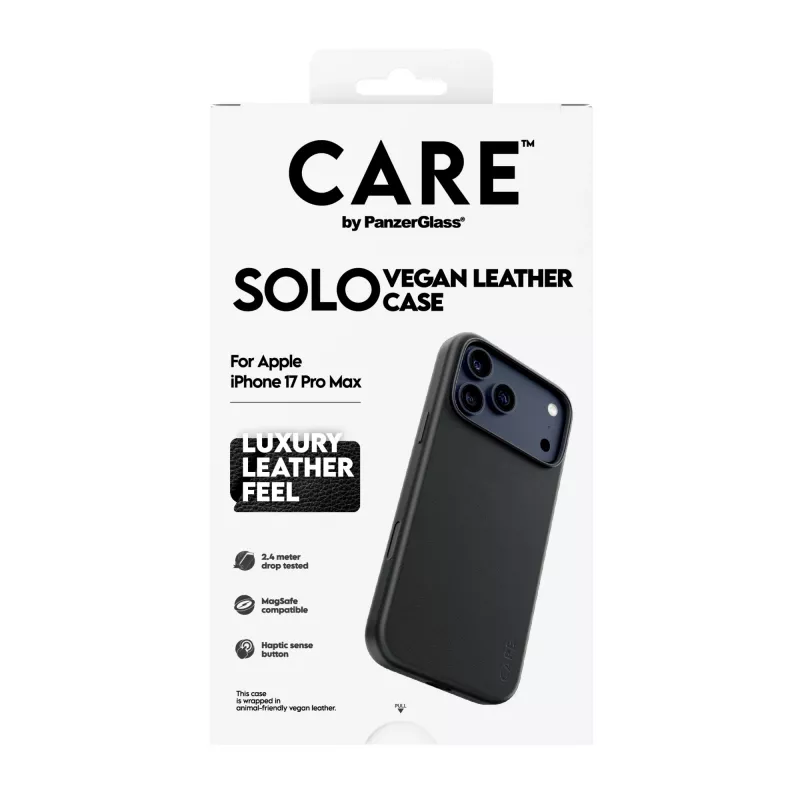 Beschermhoes Case PanzerGlass CARE Solo voor iPhone 17 Pro Max, zwart