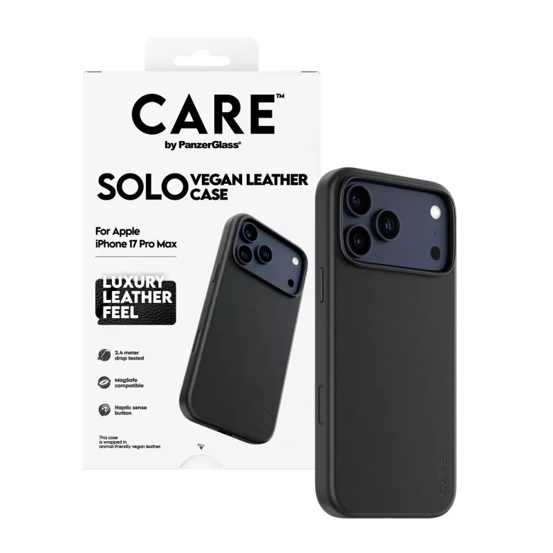 Beschermhoes Case PanzerGlass CARE Solo voor iPhone 17 Pro Max, zwart