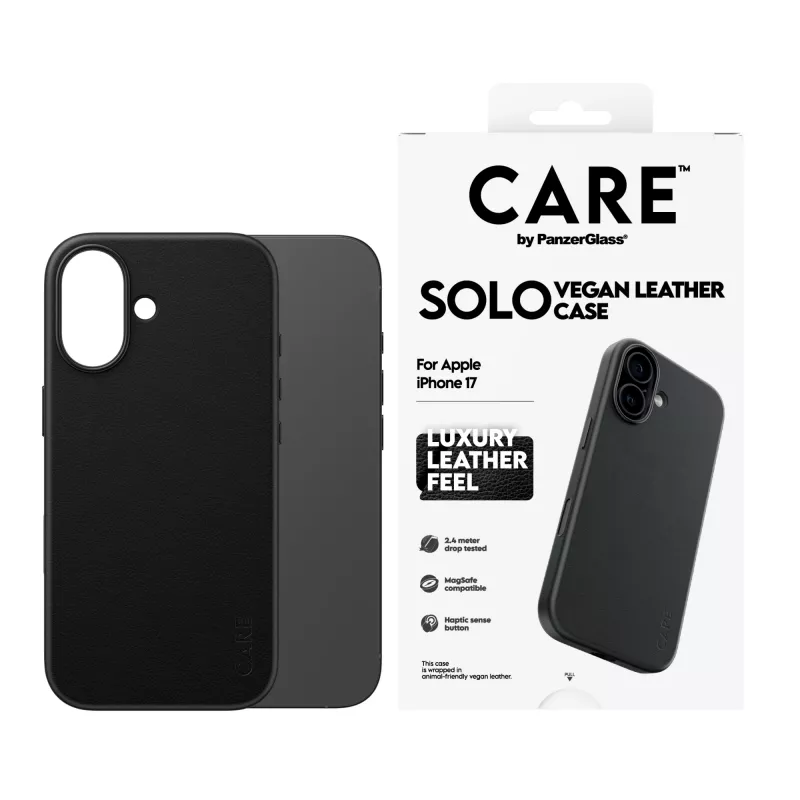 Telefoonhoes PanzerGlass CARE™ Solo Case zwart voor Apple iPhone 17