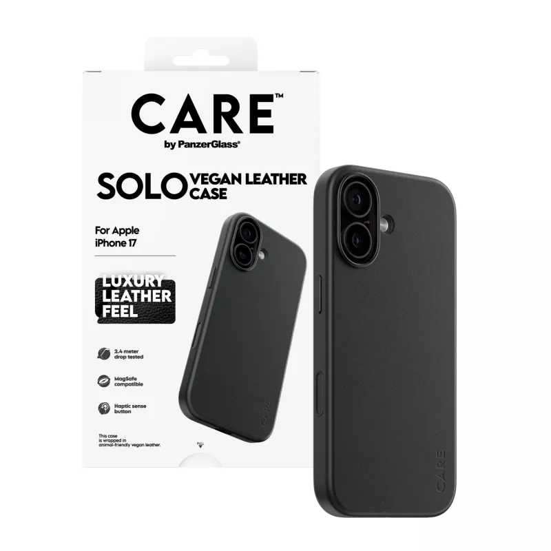 Telefoonhoes PanzerGlass CARE™ Solo Case zwart voor Apple iPhone 17
