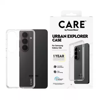 Beschermhoes PanzerGlass CARE™ Urban Explorer transparant voor Samsung Galaxy S26