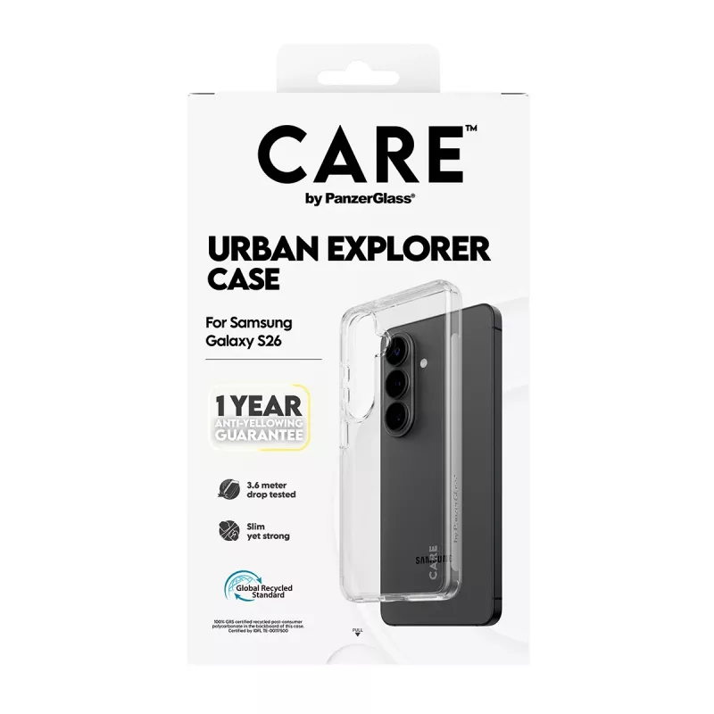 Beschermhoes PanzerGlass CARE™ Urban Explorer transparant voor Samsung Galaxy S26