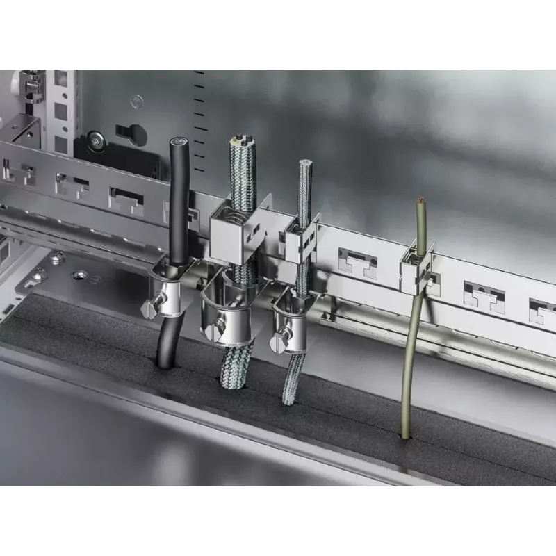Rack-railkit Rittal 2388.125, aluminium behuizing, grijs, breedte 1153 mm