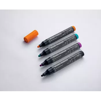 Marker Sigel BA011 4 stuks zwart magenta oranje turquoise