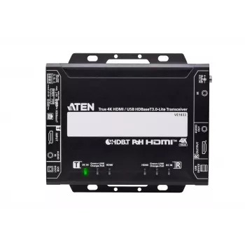 AV-zender & -ontvanger ATEN True 4K HDMI/USB HDBT3.0-Lite – 4096×2160 @ tot 40 m, USB Type-A/Type-B, gelijkstroomvoeding