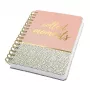 Schrijfblok A5 Sigel JN601 240 vel zwart roze wit