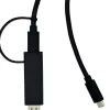 Yealink 330000008024 videokabel-adapter 1,2 m HDMI Type-A (standaard) USB Type-C zwart