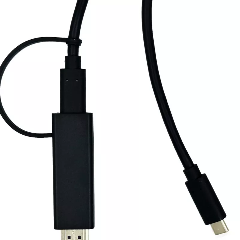 Yealink 330000008024 videokabel-adapter 1,2 m HDMI Type-A (standaard) USB Type-C zwart