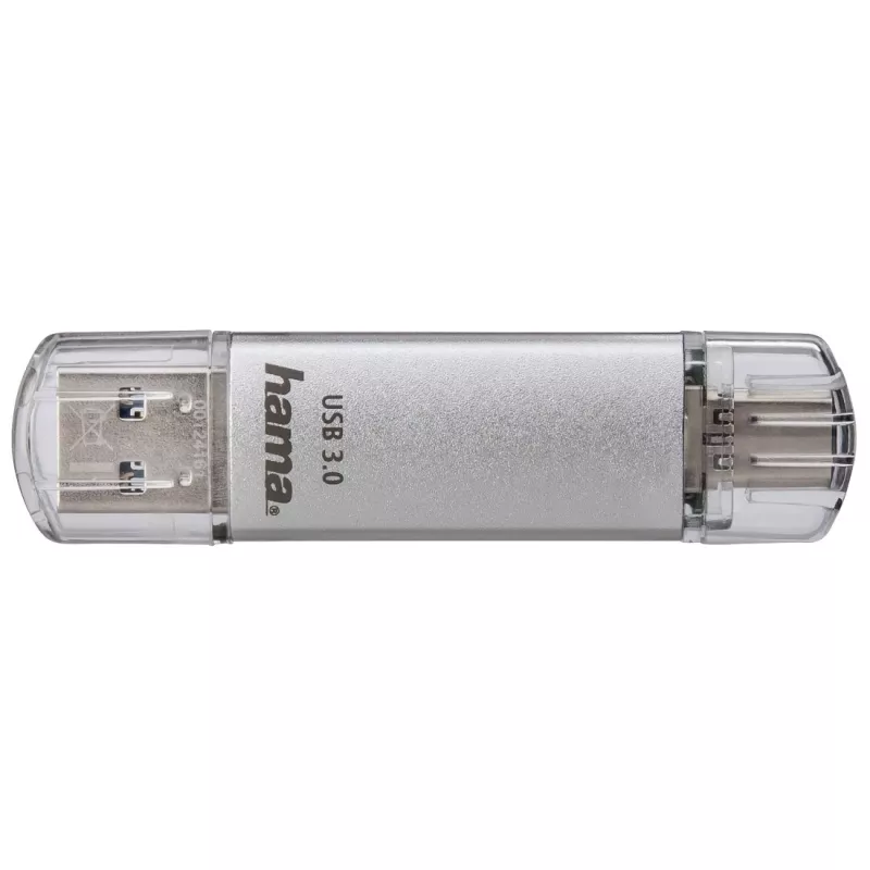 Hama FlashPen C-Laeta 00124162 USB-stick, 32 GB, USB 3.0 / USB Type-C, zilver