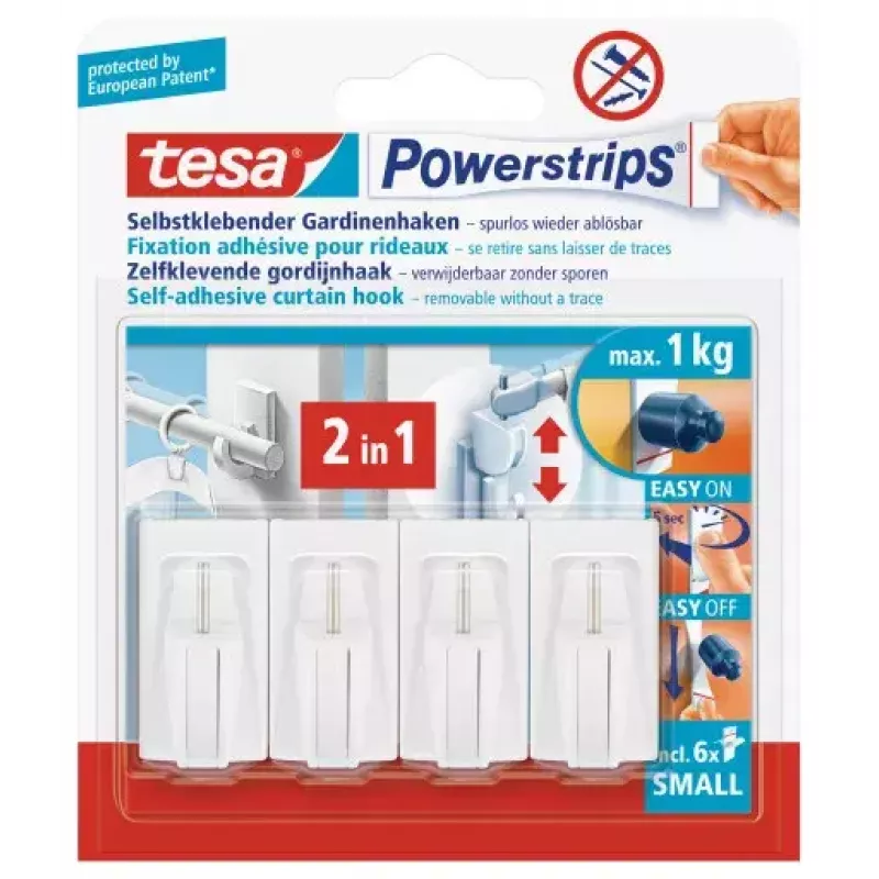 Opberghaak Tesa 58034-00007 wit 1 stuks