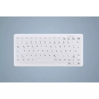 Toetsenbordbescherming Active Key AK-C4110 — siliconen, Duitse layout, 291×139×25 mm, wit