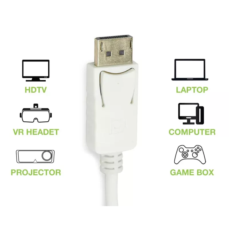 Techly DisplayPort 1.2 stekker / HDMI bus adapter 15 cm wit IADAP DP-HDMIF2